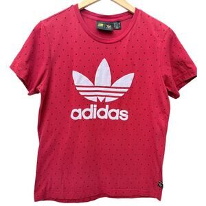 Adidas Originals Pharrell Williams Mens T Shirt Red Trefoil Logo S